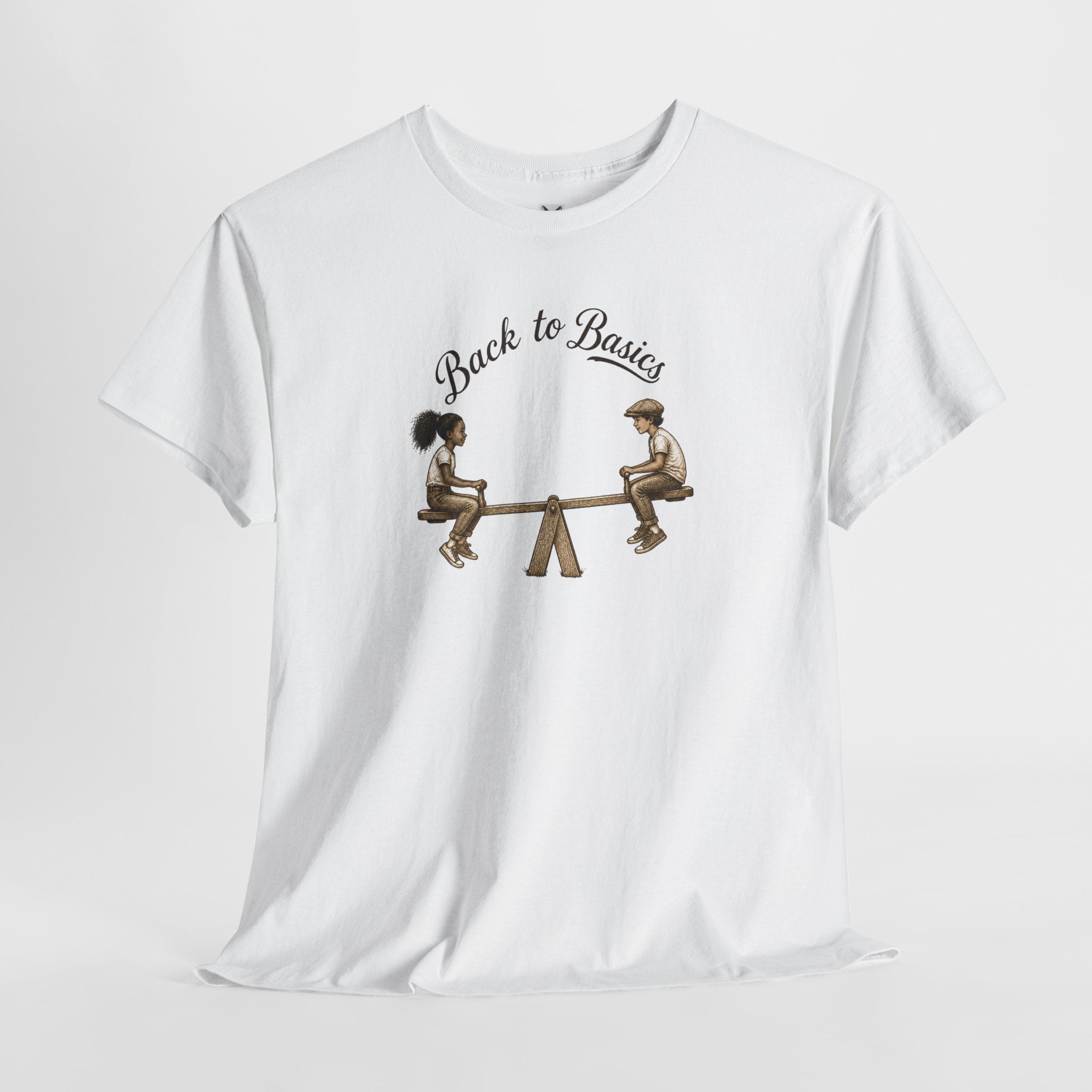 Back to Basics Tee – Vintage Seesaw Kids Design T-Shirt