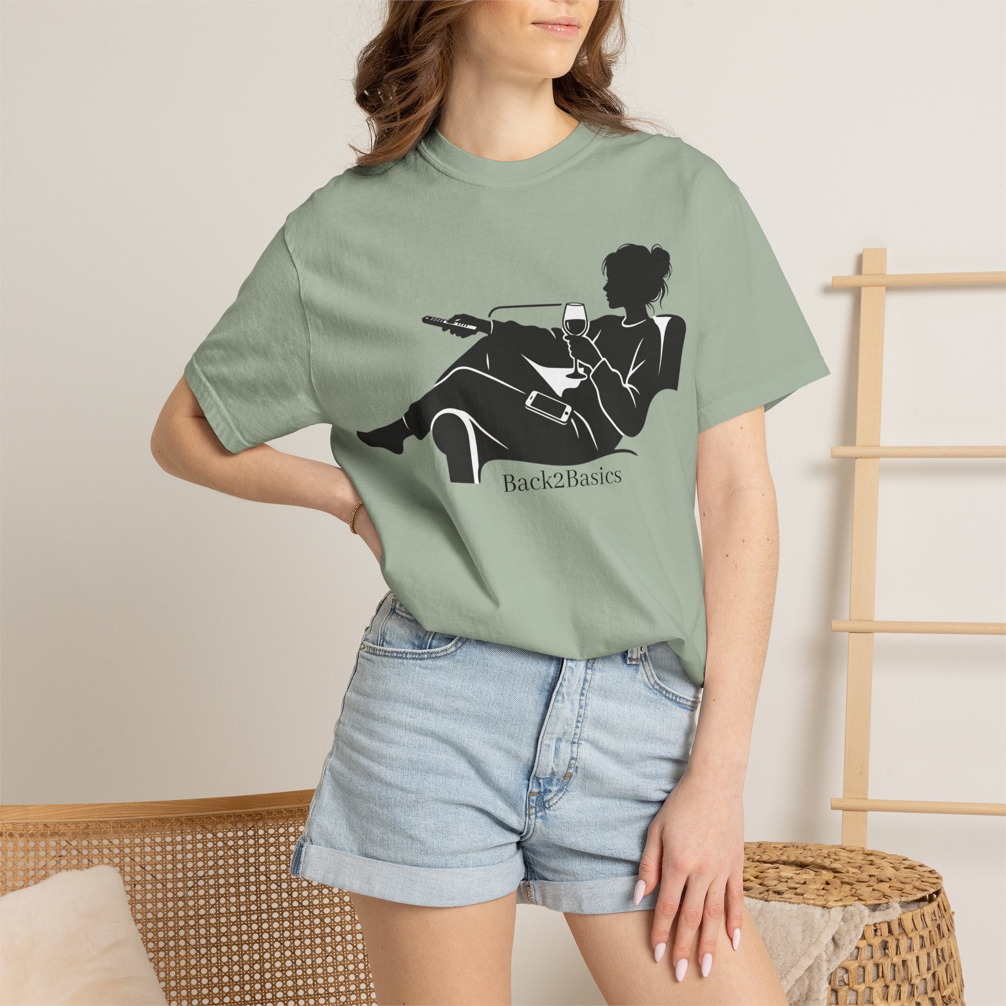Relaxed Reading Tee — 'Back2Basics' Lounge Silhouette T-Shirt
