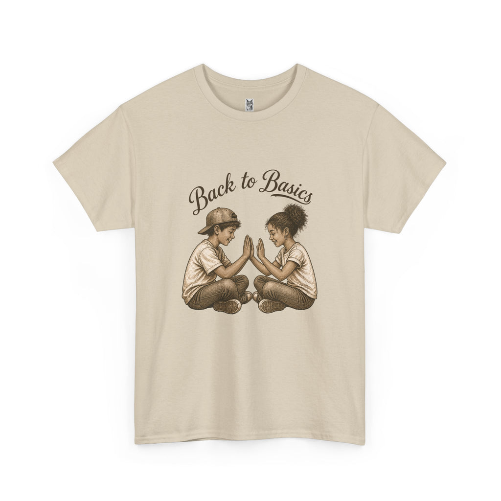T-Shirt — "Back to Basics" Vintage Kids Hand-Clap Graphic Tee