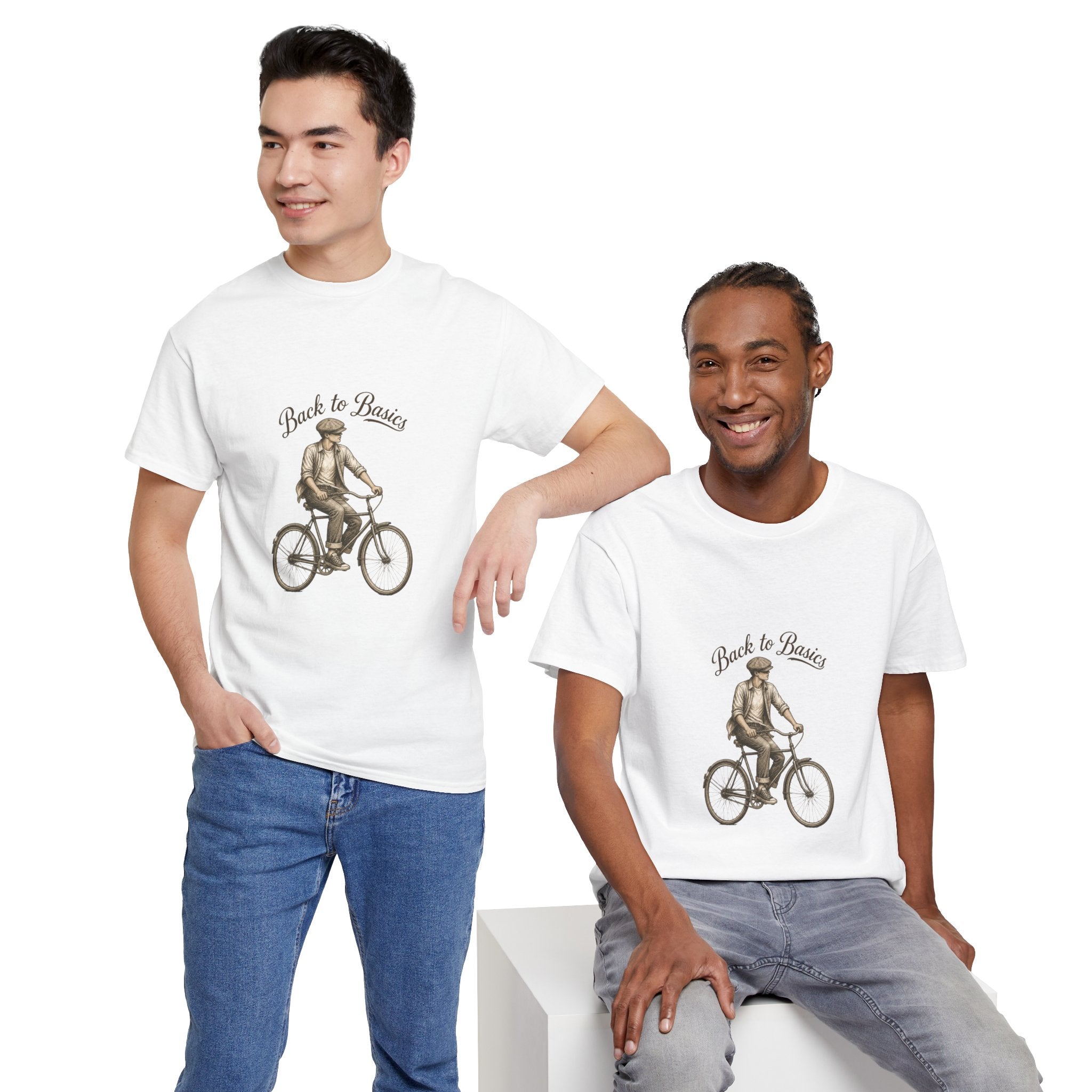 Back to Basics Bicycle Tee — Vintage Cyclist Graphic T-Shirt
