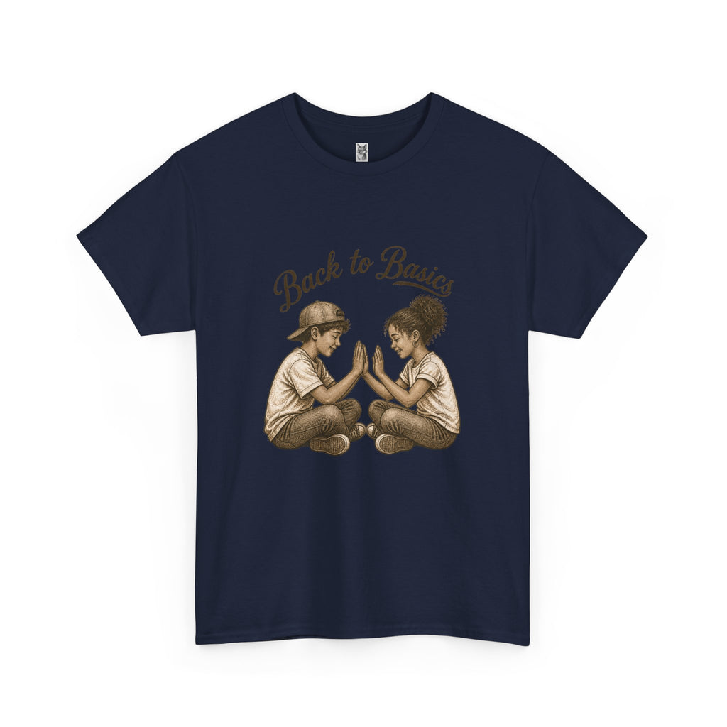 T-Shirt — "Back to Basics" Vintage Kids Hand-Clap Graphic Tee