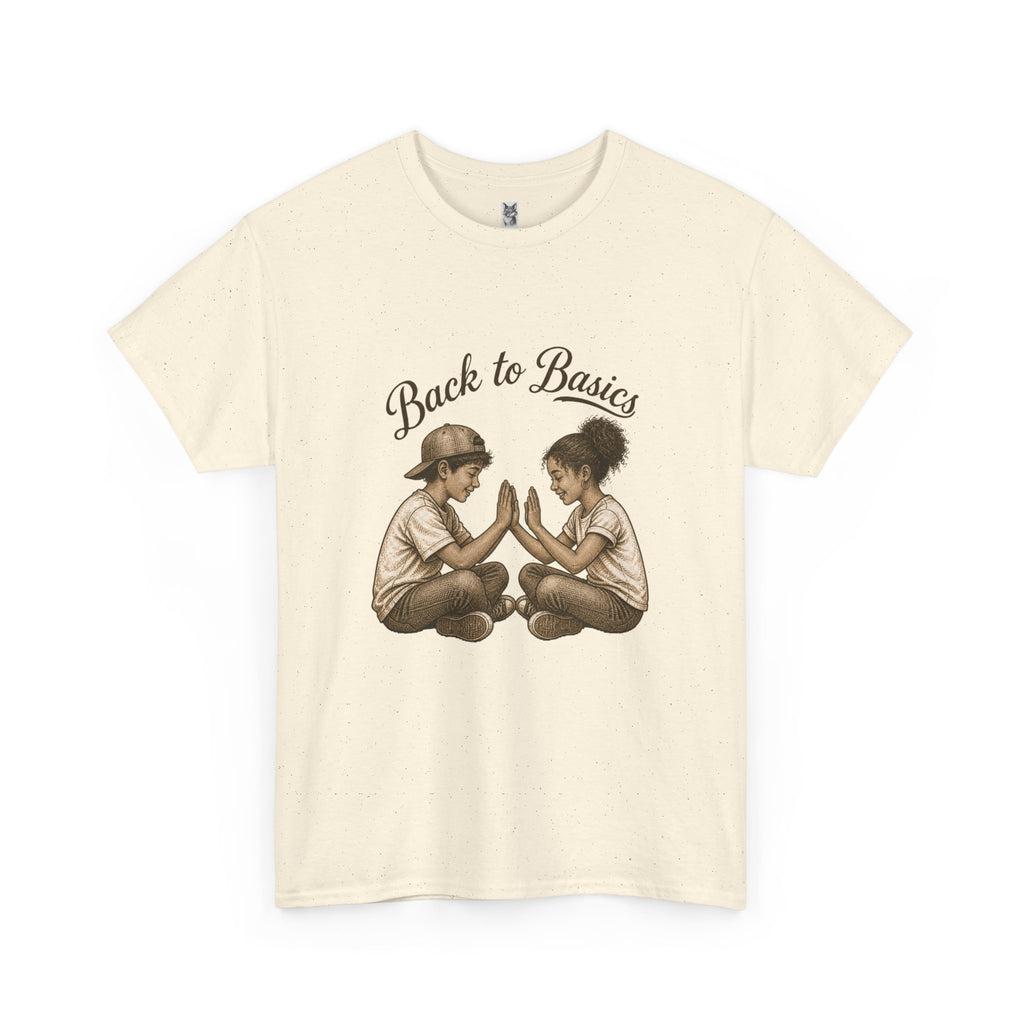 T-Shirt — "Back to Basics" Vintage Kids Hand-Clap Graphic Tee