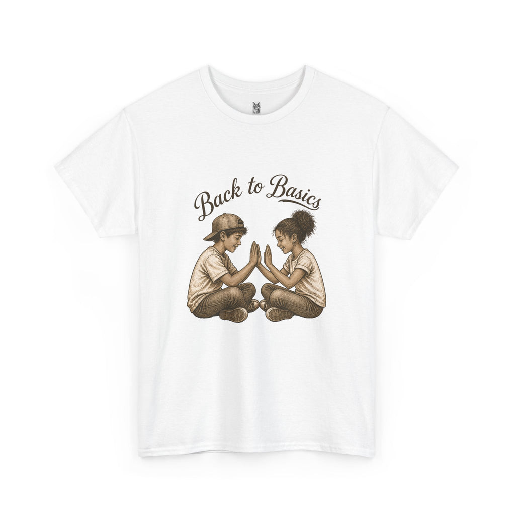 T-Shirt — "Back to Basics" Vintage Kids Hand-Clap Graphic Tee