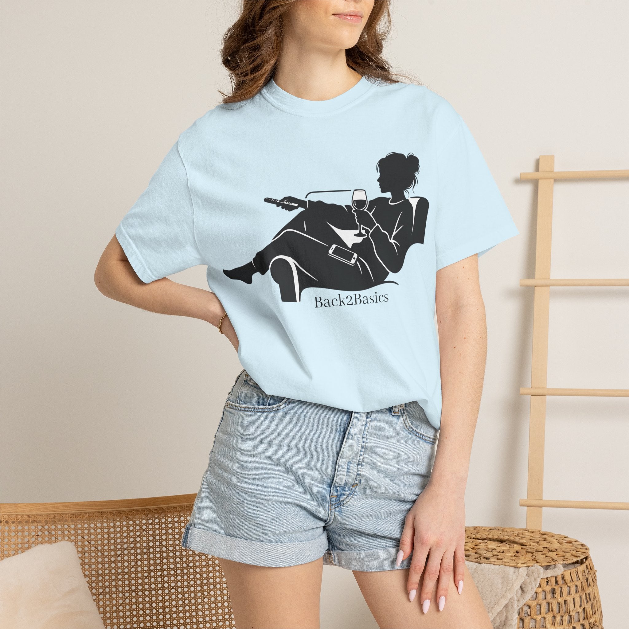 Relaxed Reading Tee — 'Back2Basics' Lounge Silhouette T-Shirt
