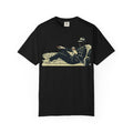Vintage Noir Lounge T-Shirt — Relaxed Gentleman Illustration