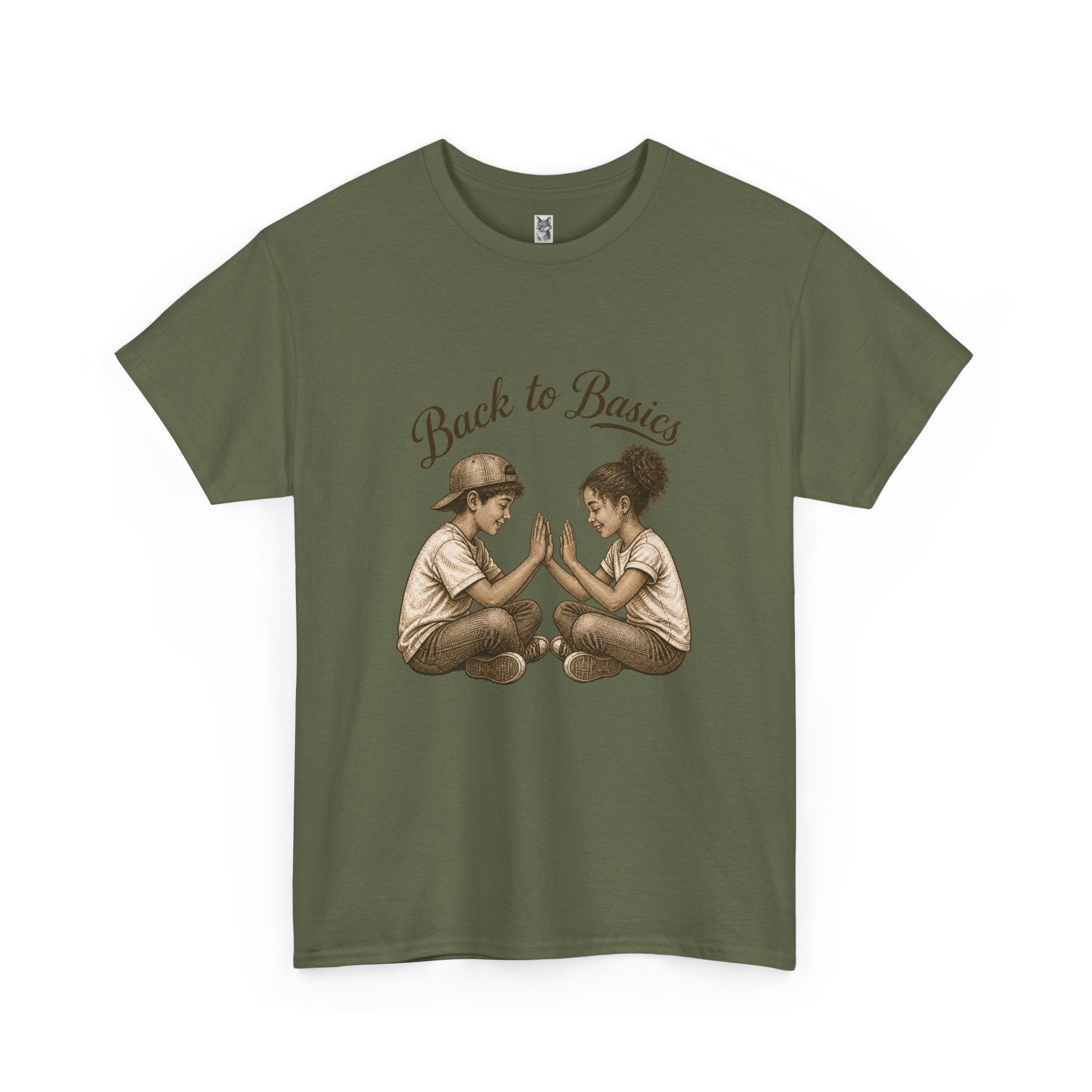 T-Shirt — "Back to Basics" Vintage Kids Hand-Clap Graphic Tee