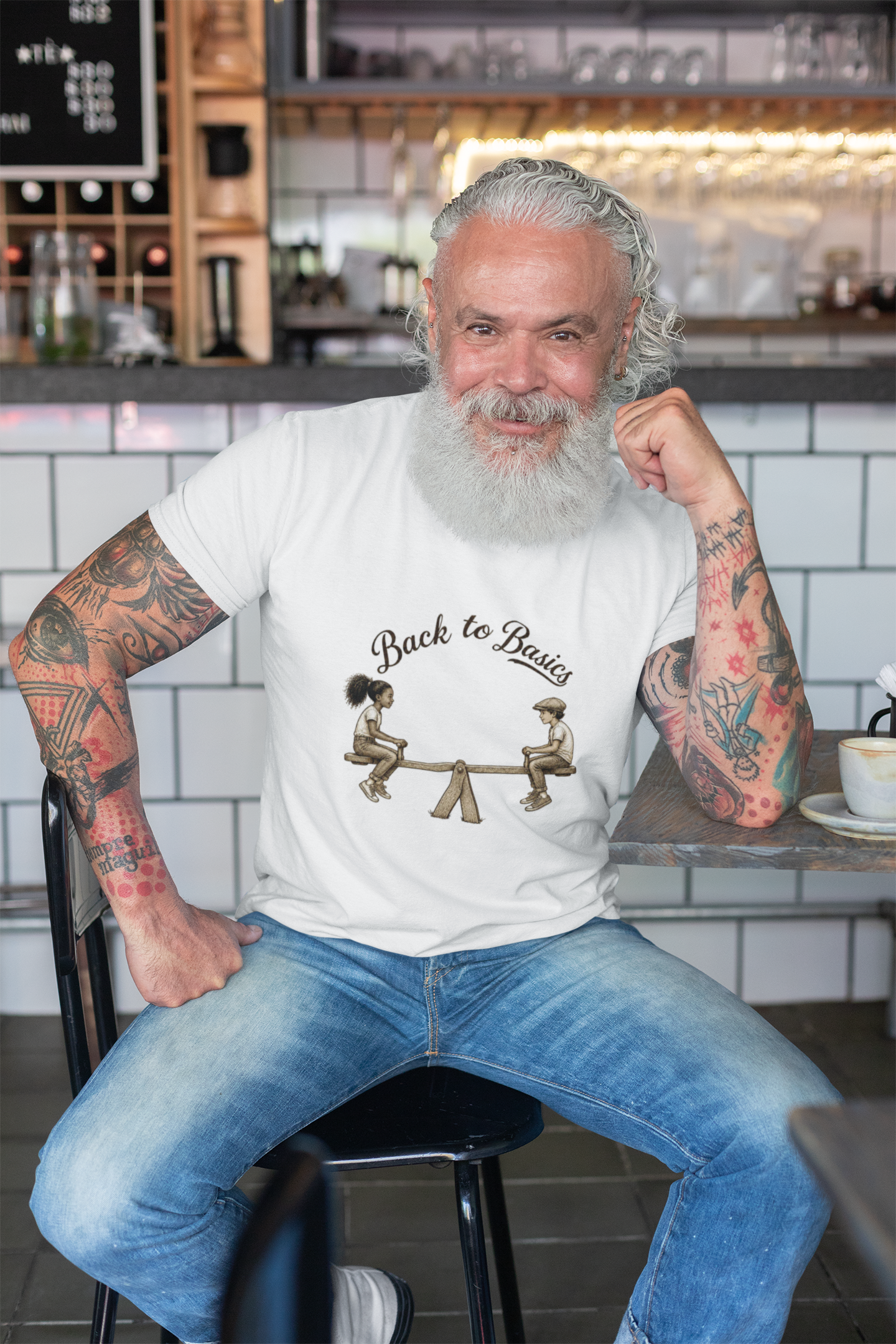 Back to Basics Tee – Vintage Seesaw Kids Design T-Shirt
