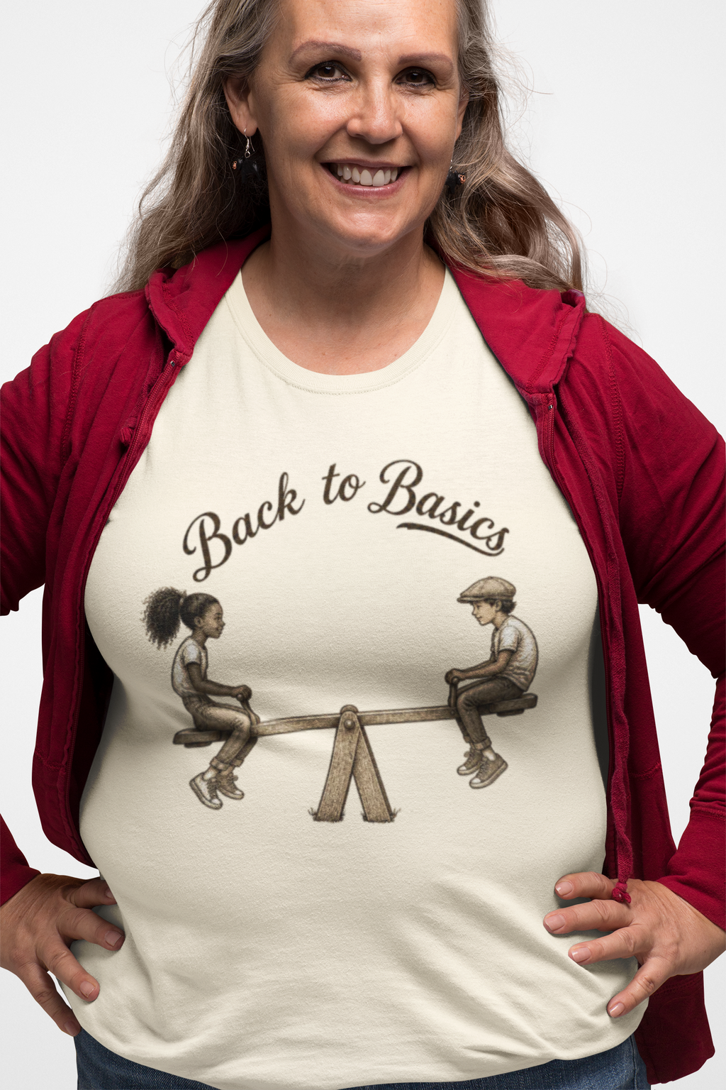 Back to Basics Tee – Vintage Seesaw Kids Design T-Shirt