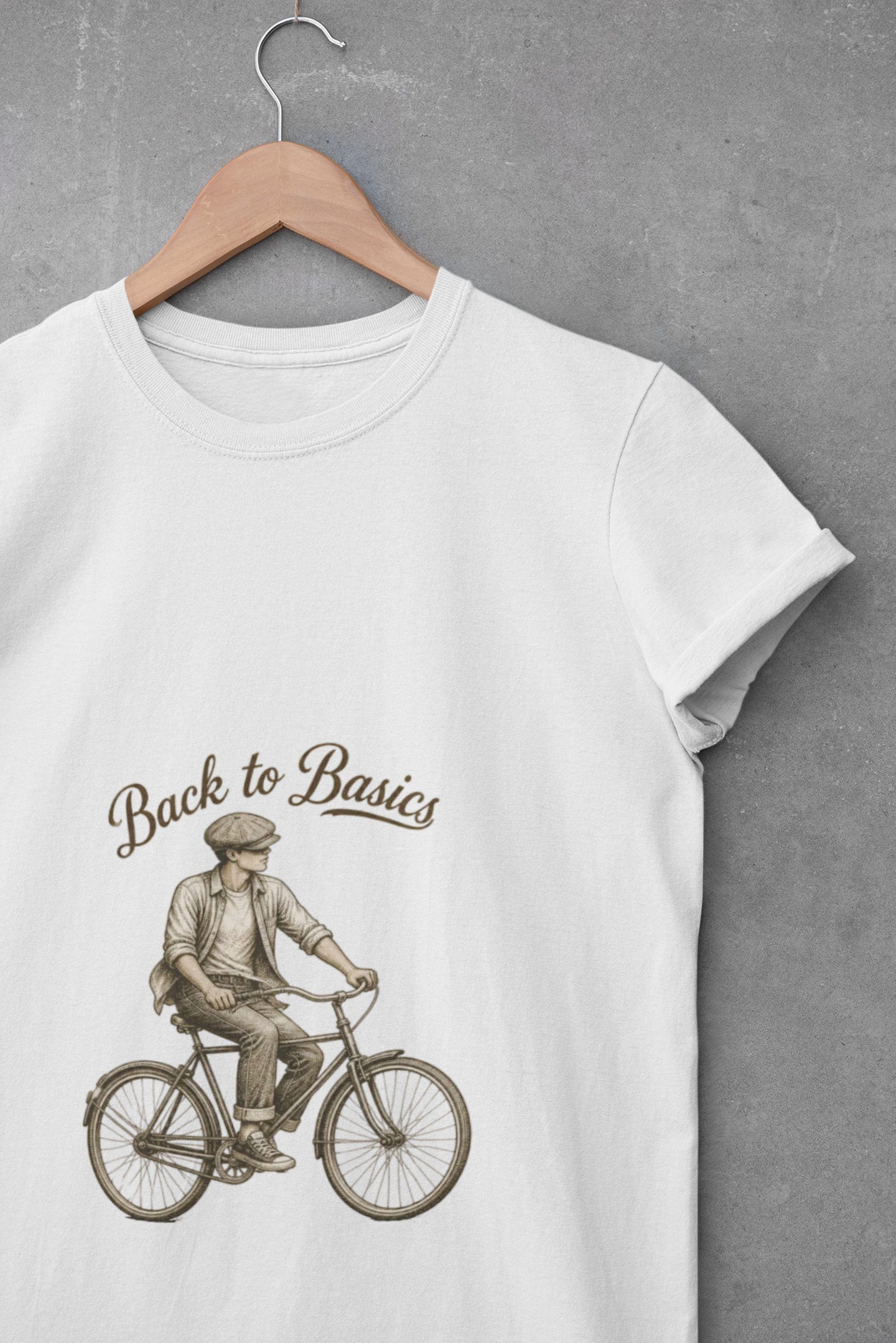 Back to Basics Bicycle Tee — Vintage Cyclist Graphic T-Shirt