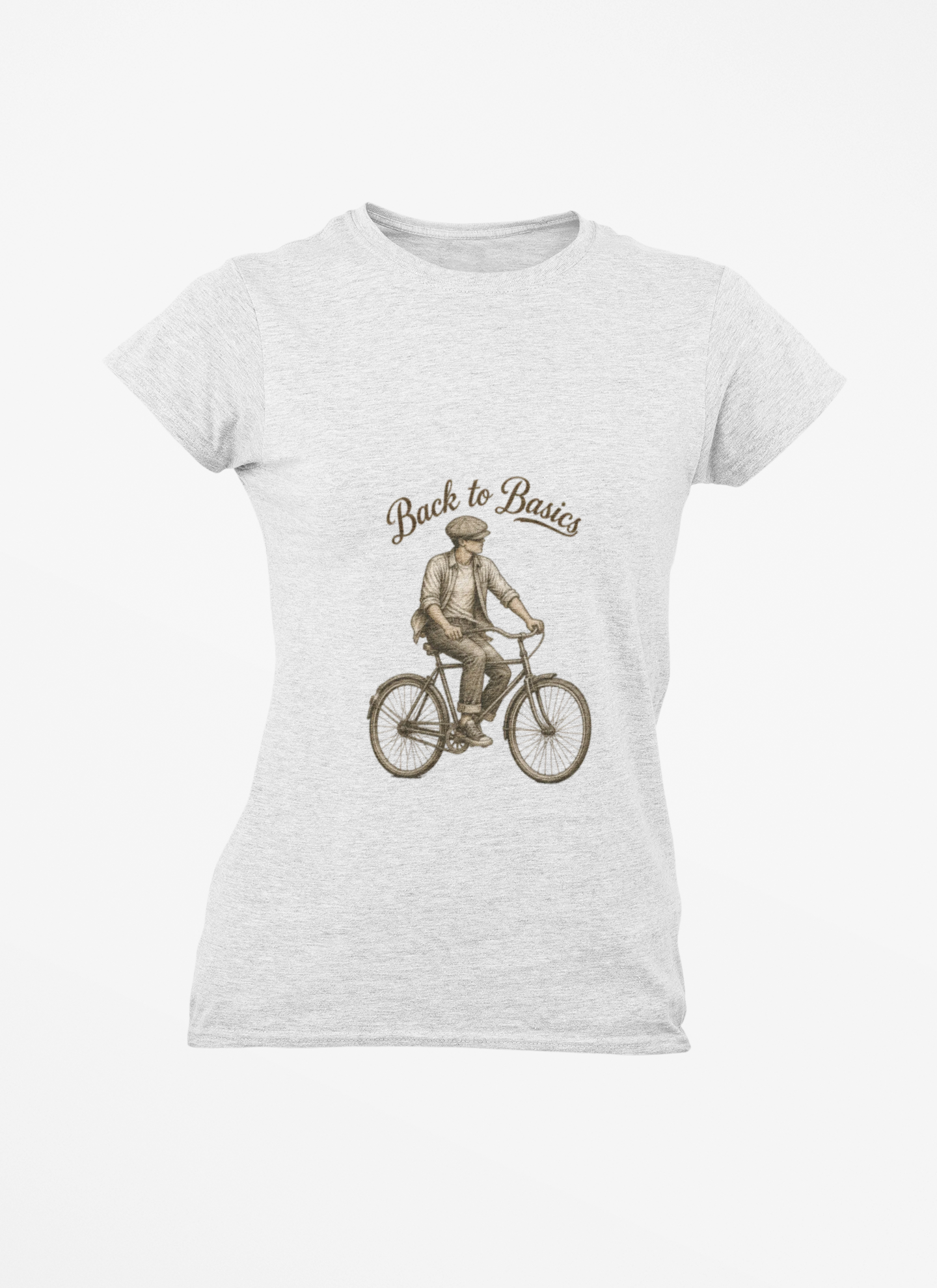 Back to Basics Bicycle Tee — Vintage Cyclist Graphic T-Shirt