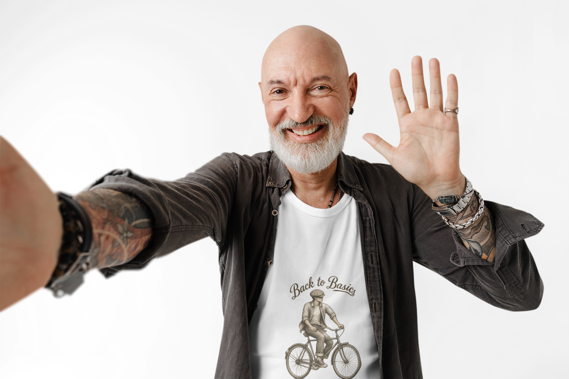 Back to Basics Bicycle Tee — Vintage Cyclist Graphic T-Shirt