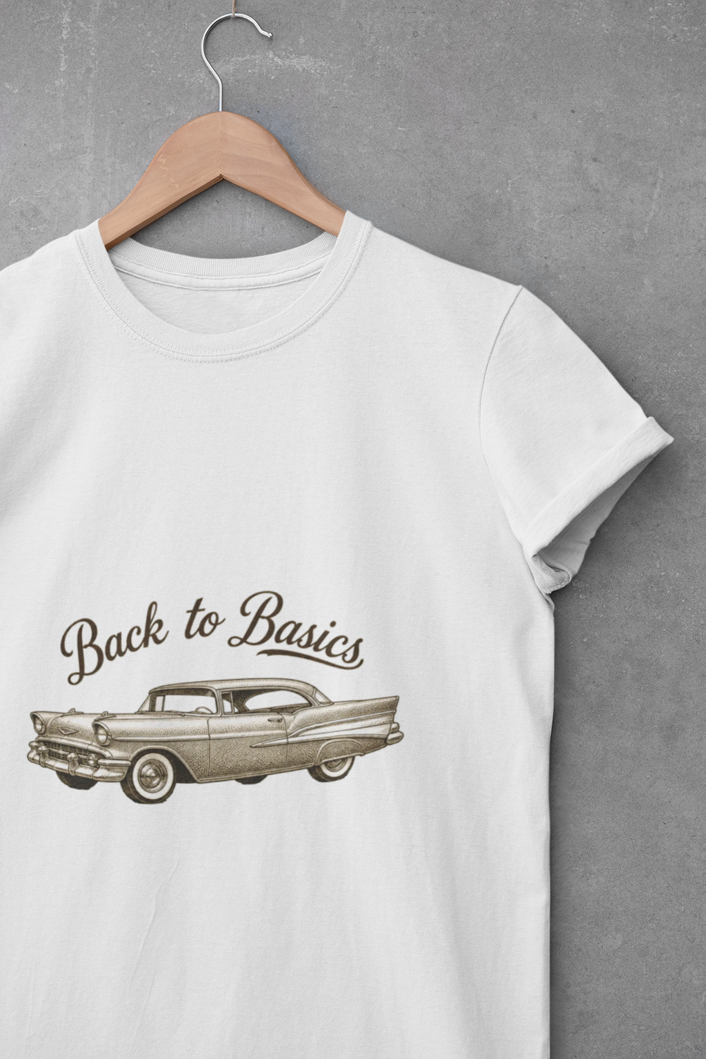Back to Basics Vintage Car Tee — Classic Retro Automobile Graphic T-Shirt