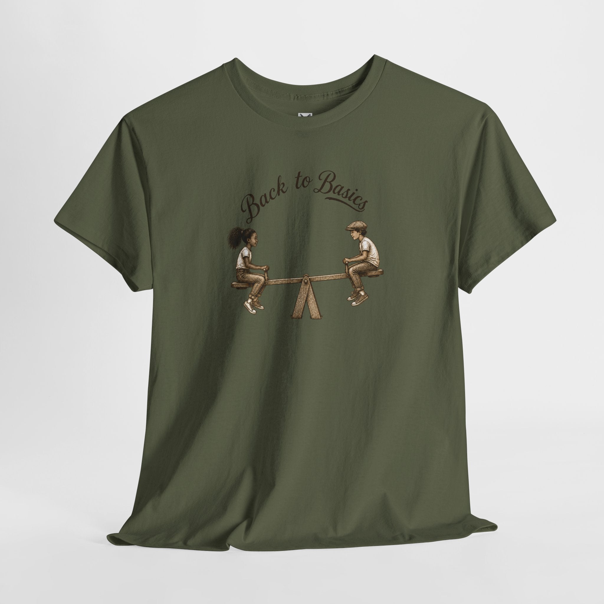 Back to Basics Tee – Vintage Seesaw Kids Design T-Shirt