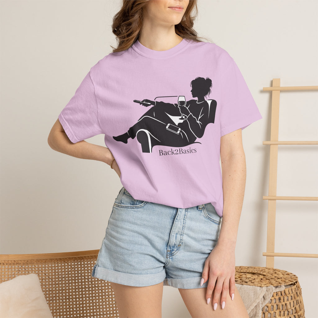 Relaxed Reading Tee — 'Back2Basics' Lounge Silhouette T-Shirt