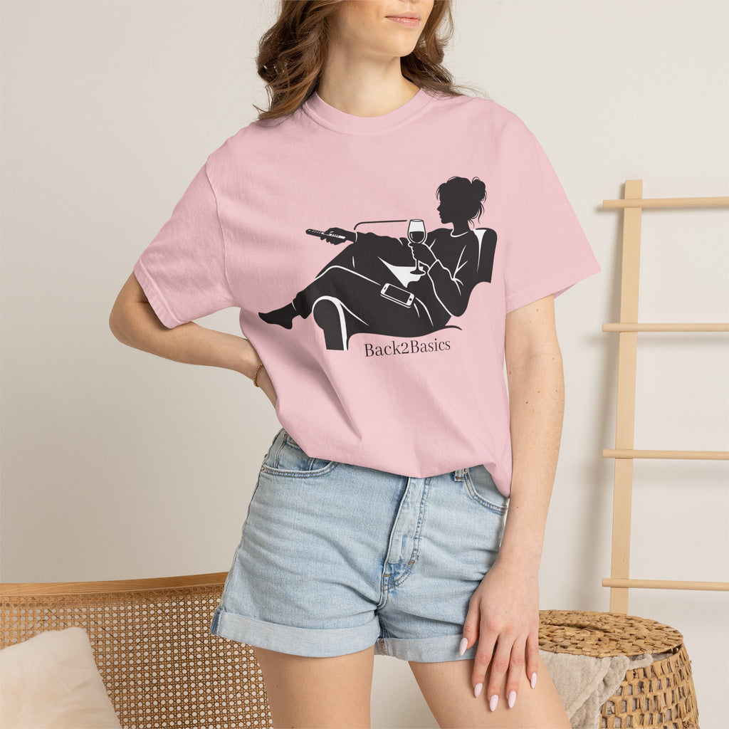 Relaxed Reading Tee — 'Back2Basics' Lounge Silhouette T-Shirt