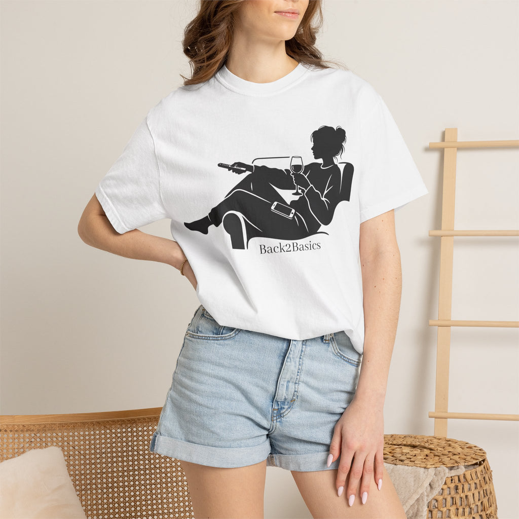 Relaxed Reading Tee — 'Back2Basics' Lounge Silhouette T-Shirt