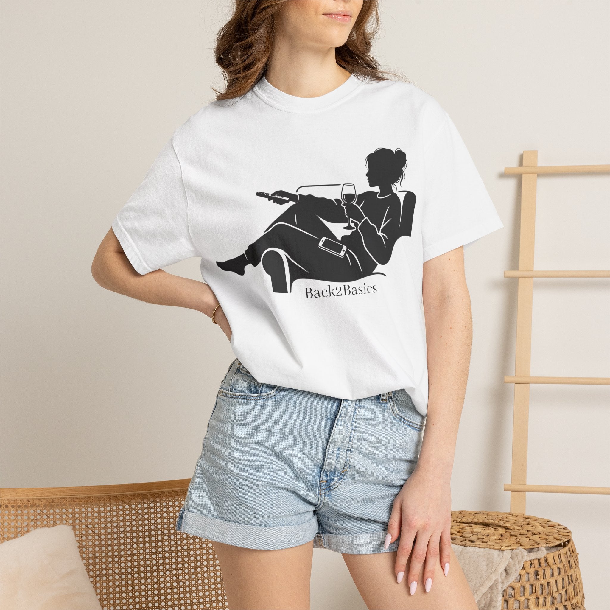 Relaxed Reading Tee — 'Back2Basics' Lounge Silhouette T-Shirt