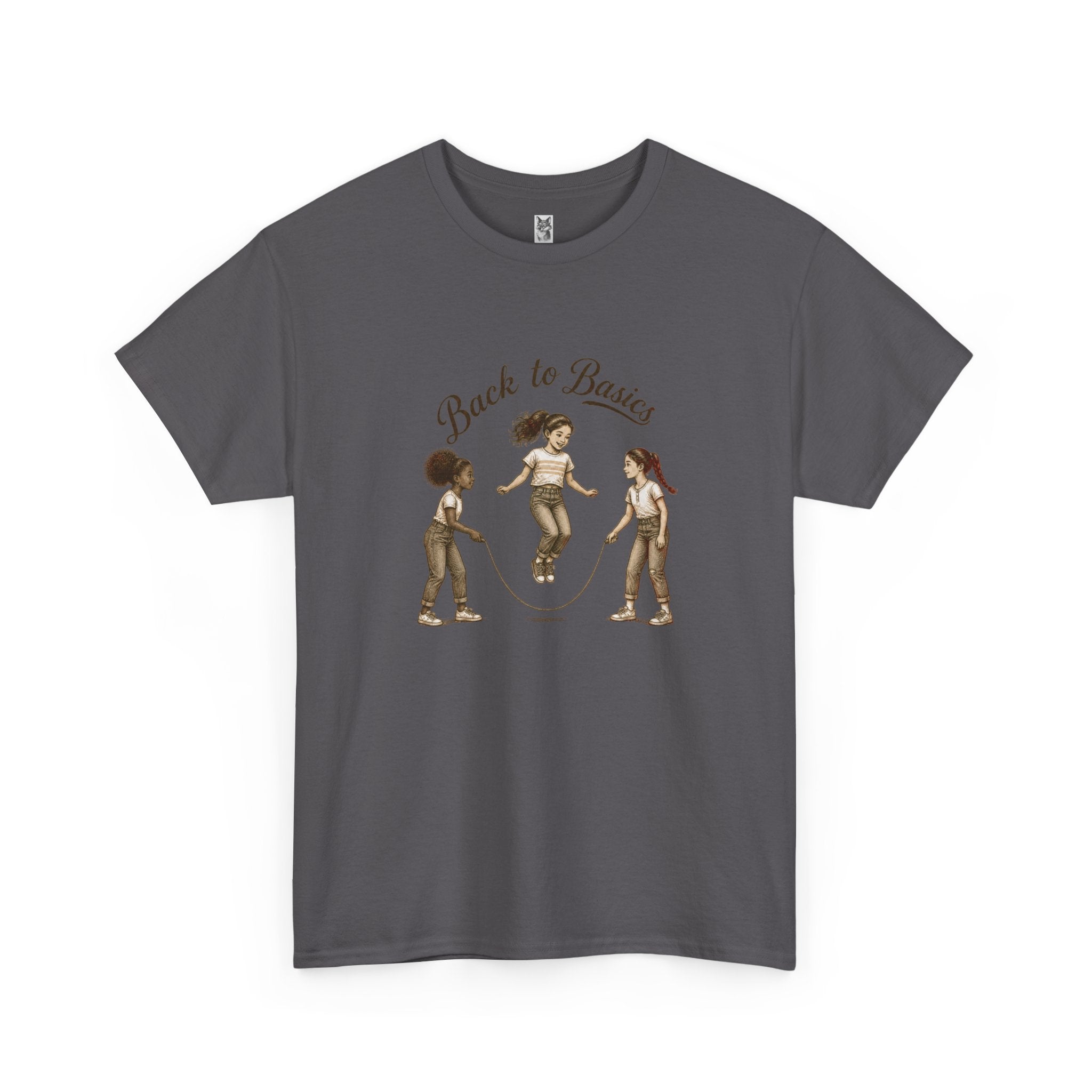 Back to Basics Graphic Tee — Retro Jump Rope Girls Athletic Shirt