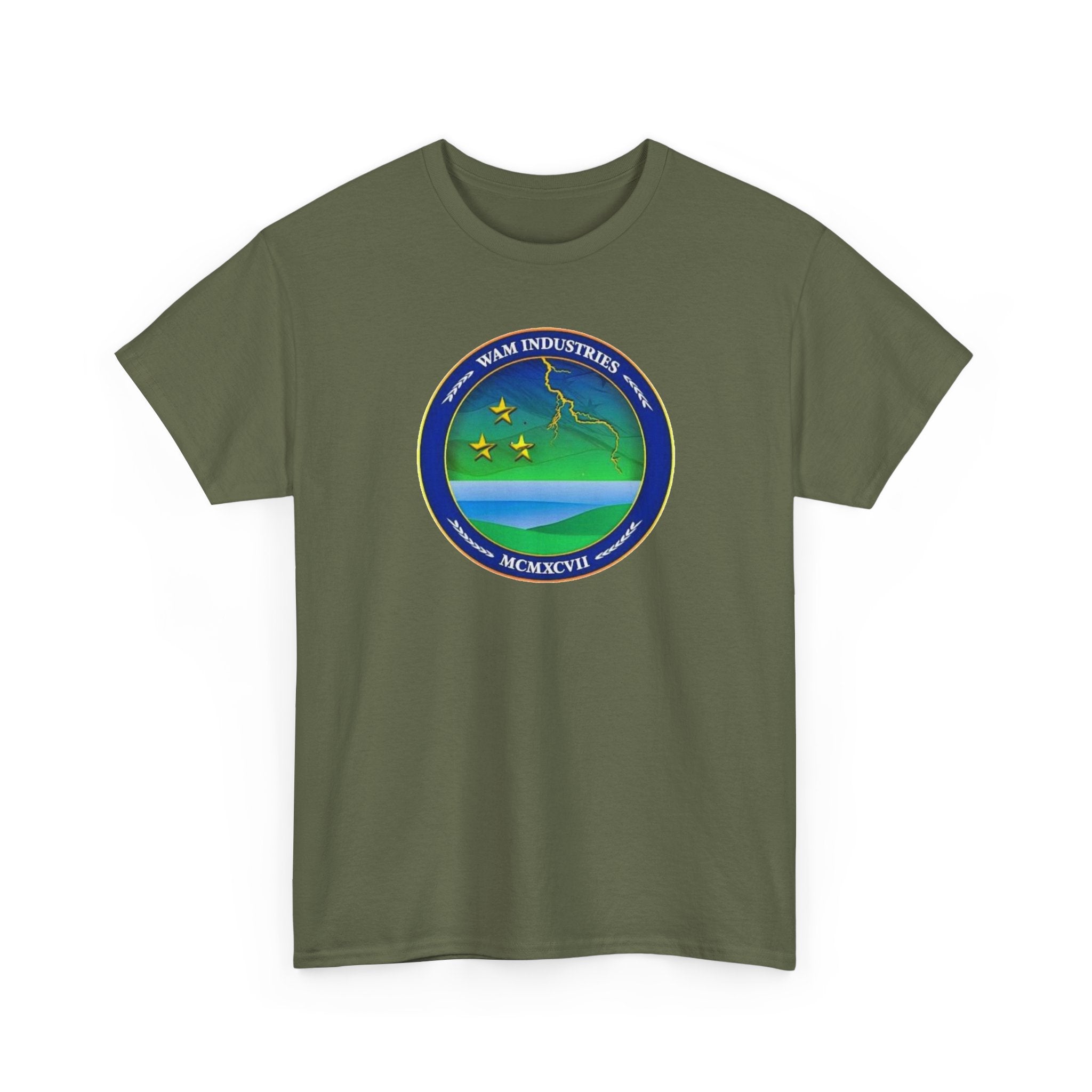 Vintage Space Emblem T‑Shirt — WAM Industries Logo Tee