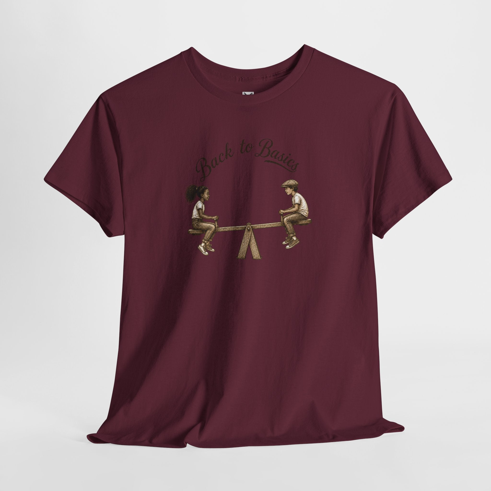 Back to Basics Tee – Vintage Seesaw Kids Design T-Shirt