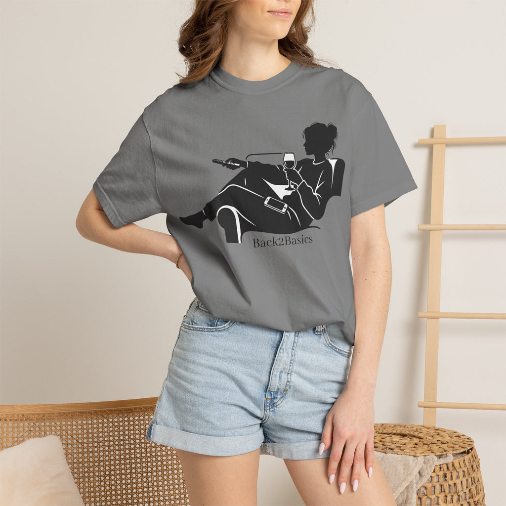 Relaxed Reading Tee — 'Back2Basics' Lounge Silhouette T-Shirt