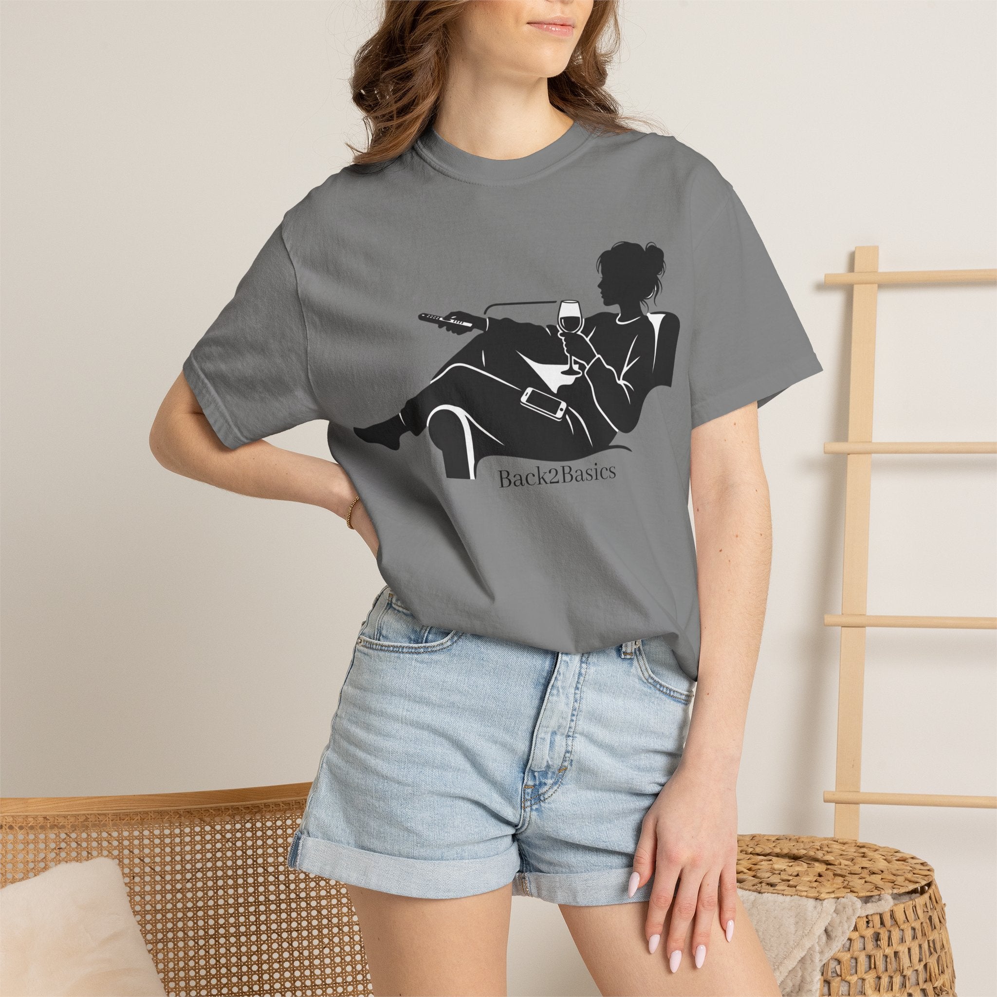 Relaxed Reading Tee — 'Back2Basics' Lounge Silhouette T-Shirt
