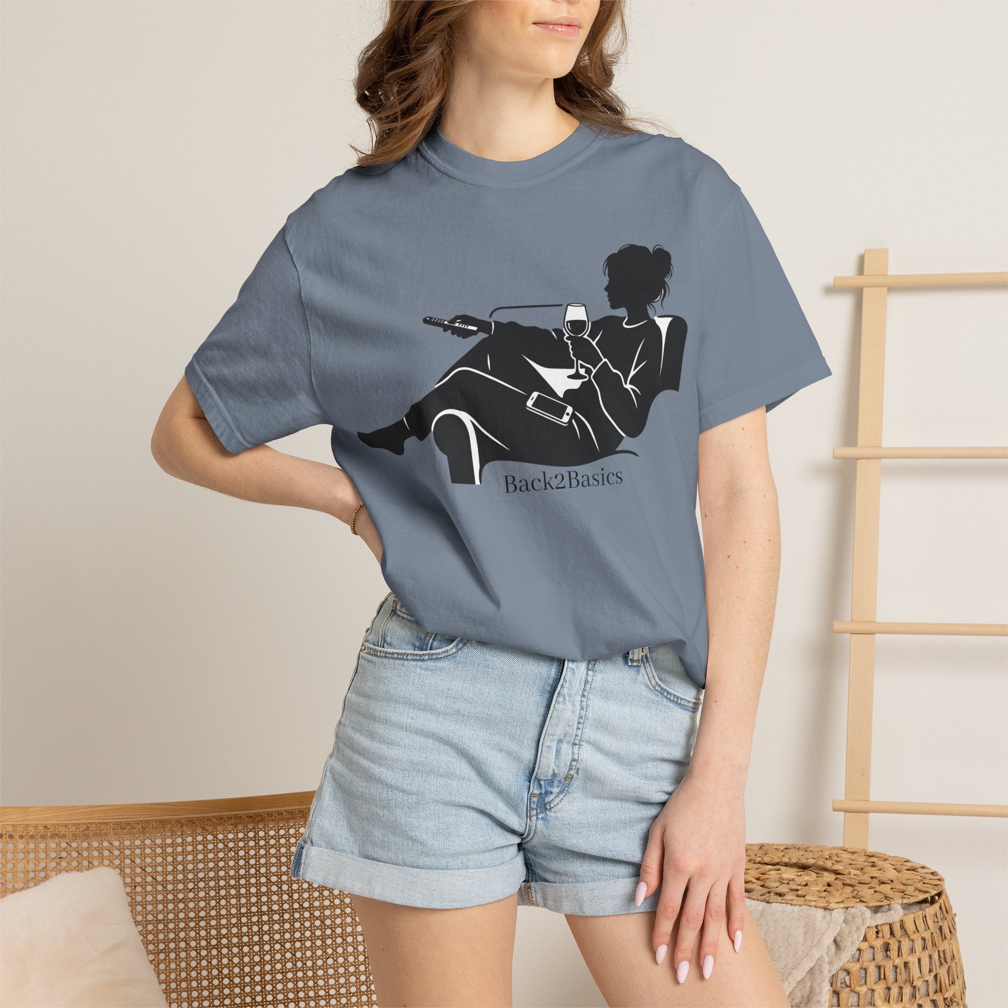 Relaxed Reading Tee — 'Back2Basics' Lounge Silhouette T-Shirt