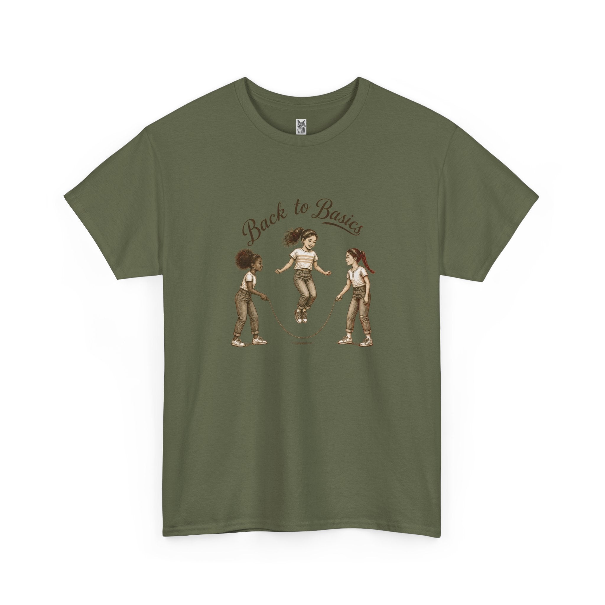 Back to Basics Graphic Tee — Retro Jump Rope Girls Athletic Shirt