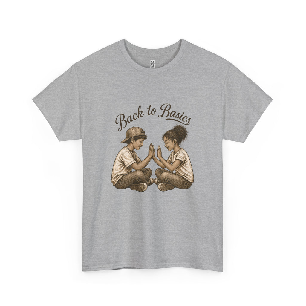 T-Shirt — "Back to Basics" Vintage Kids Hand-Clap Graphic Tee