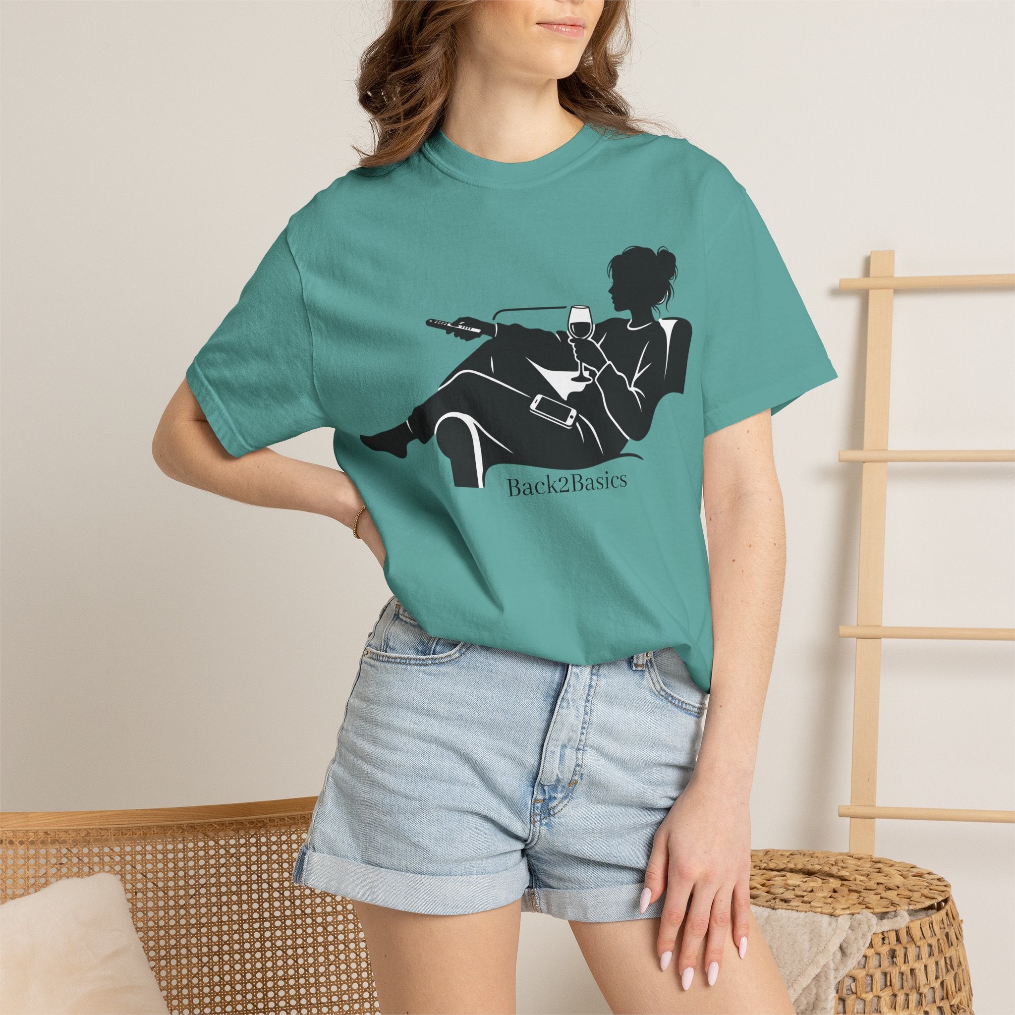 Relaxed Reading Tee — 'Back2Basics' Lounge Silhouette T-Shirt