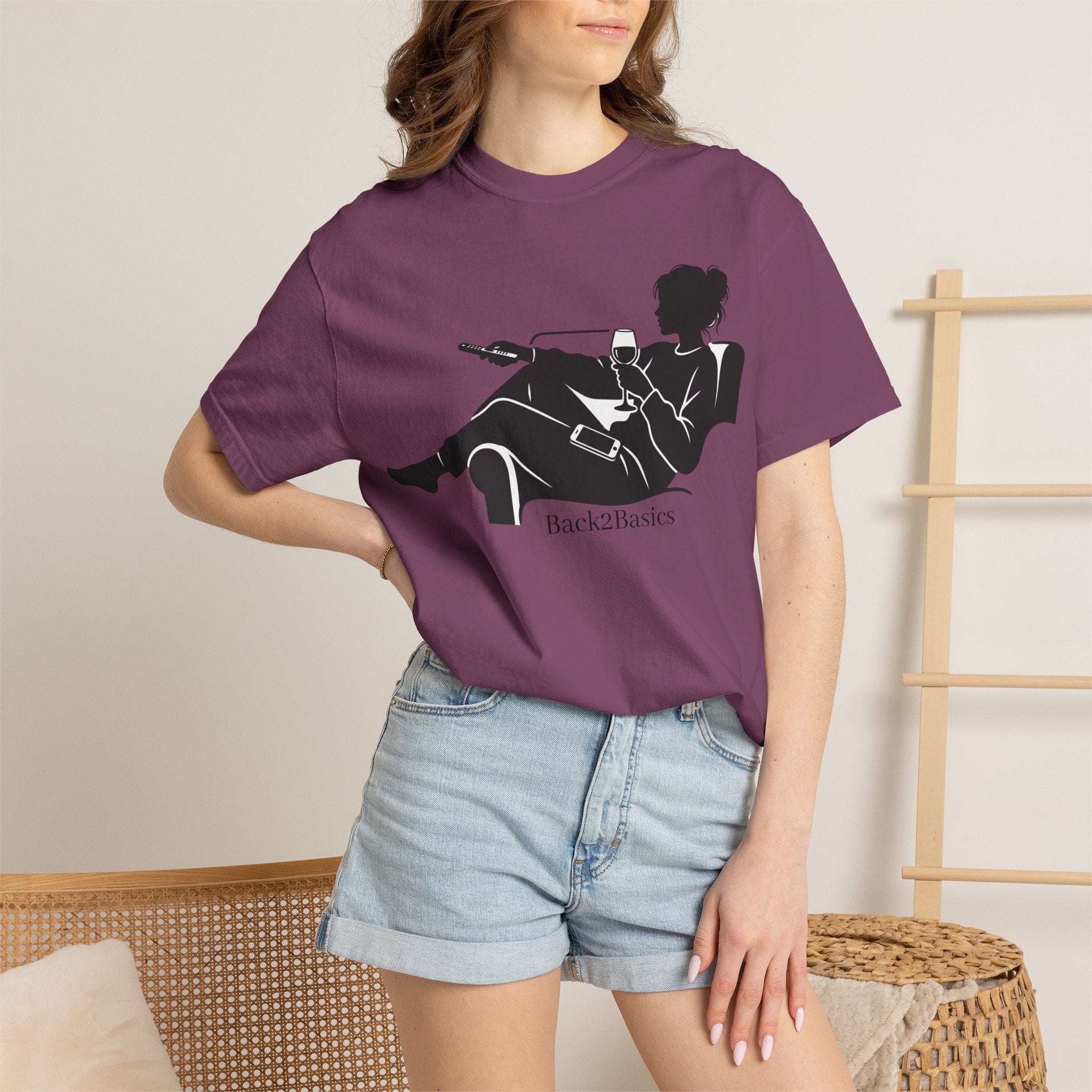 Relaxed Reading Tee — 'Back2Basics' Lounge Silhouette T-Shirt