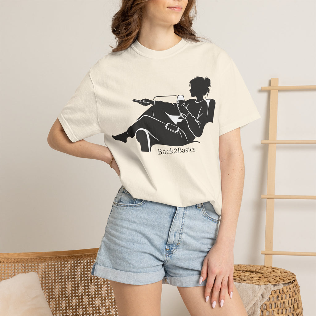Relaxed Reading Tee — 'Back2Basics' Lounge Silhouette T-Shirt